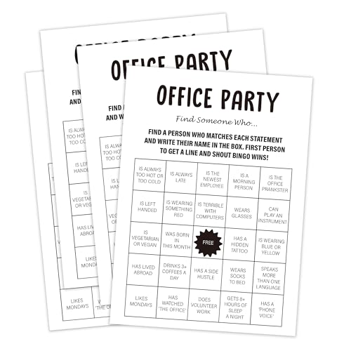 Activités de bureau Find Someone Who pour animer un Happy Hour entre collègues ou une fête de travail