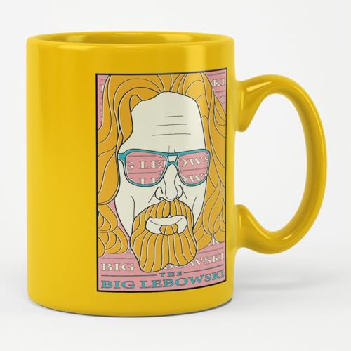 The Big Lebowski Officiellement Sous Licence DUDE Tasse à Café, Mug (Jaune)
