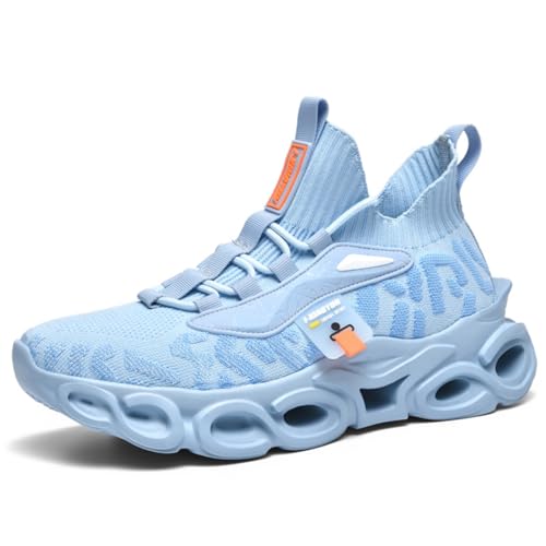 Men's Athletic Fashion Sneakers: Blade Design. Suitable for Tennis, Trail Runs & Basketball. Colors: Black, White, Brown, Blue, Orange. Various Sizes.