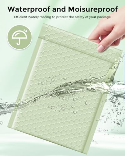 Image of Metronic Bubble Mailers 6x10 inch 600 Pack Mint Green Padded Envelopes Bulk | Usable Size 6x9 inch Waterproof Bubble Envelopes for Small Business Self-Seal Padded Mailers for Mailing Jewelry, Makeup #0