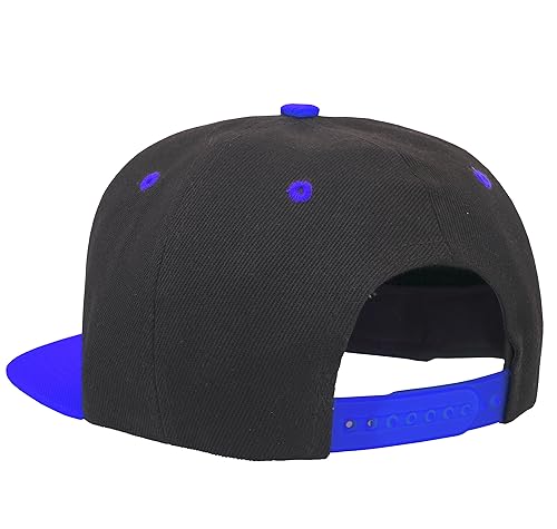 Image of Gelante Snapback Hats for Men - Flat Bill Brim Baseball Cap Hat - Plain Blank Adjustable