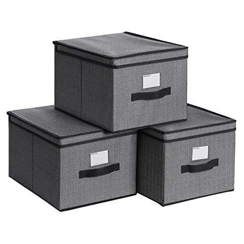 SONGMICS Juego de 3 Cajas de Almacenamiento Plegables Cover