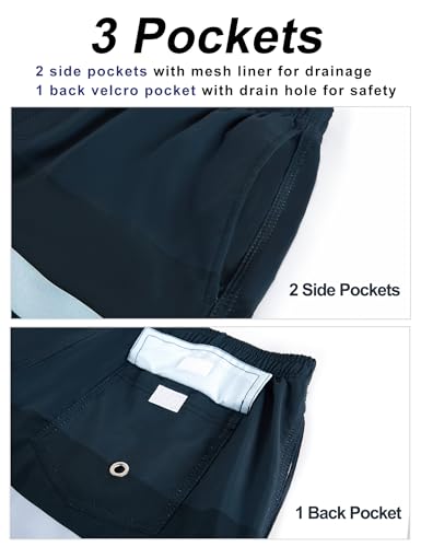 Image of BOJIN Mens Swim Trunks 9 inch Quick Dry Stretch Swim Shorts Mesh Lining Bathing Suits Swimwear Beach Shorts with Pockets