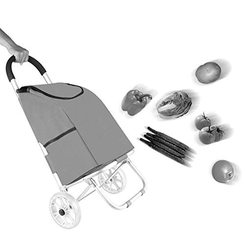 Alte Person Einkaufswagen ,Ladewagen Kleiner Einkaufswagen Zuhause Klappwagen Trolley Autoanhänger Alter Mann Kletterbau Trolley Tragbarer Einkaufswagen,Braun multifunktional – Bild 8