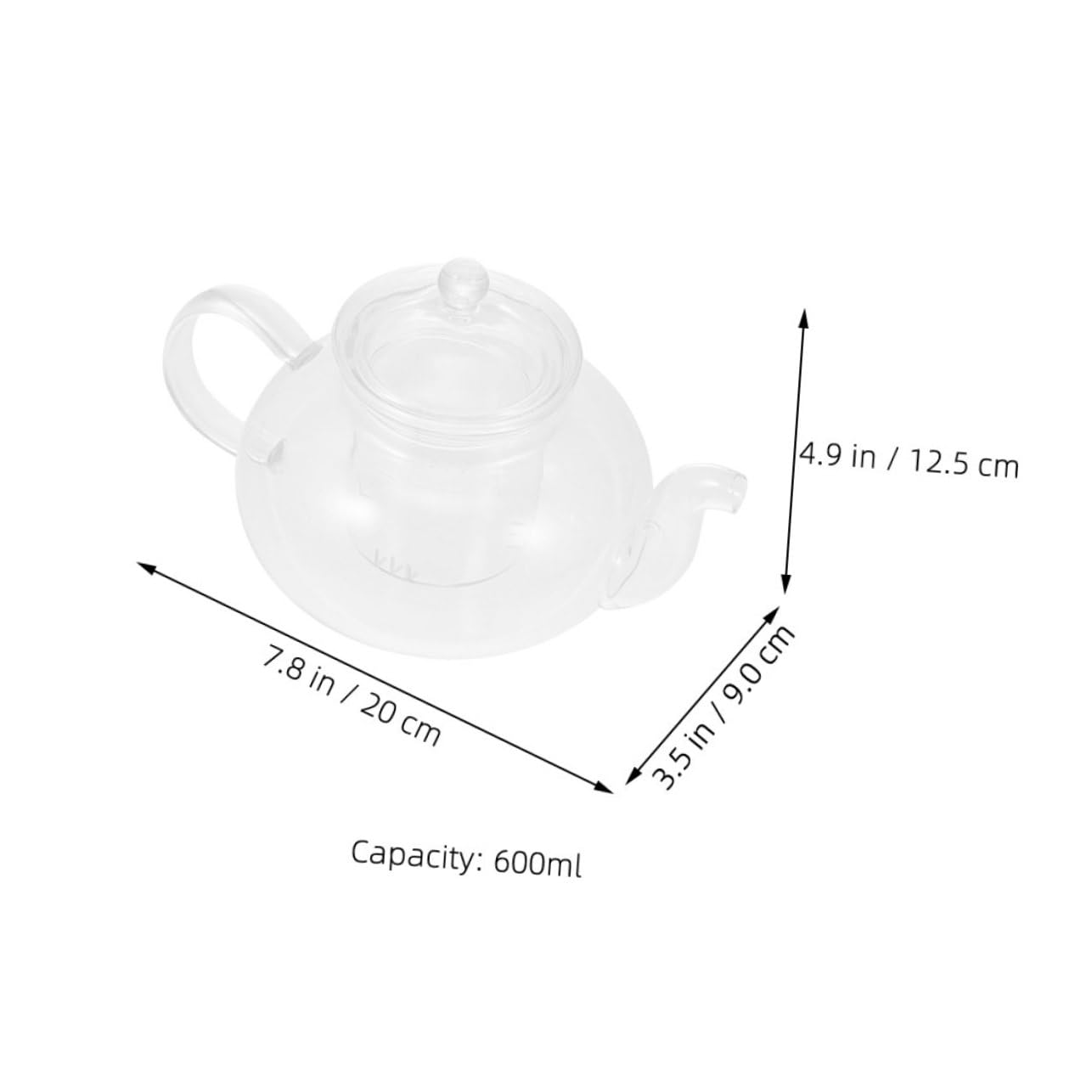 Cabilock 2 Piezas tetera de vidrio infusor te infusionador de te tea infuser cafetera tetera Infusor de para hojas sueltas. s con es para té suelto clara