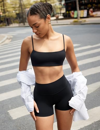 Womens High Waist No Front Seam Biker Shorts 4 Inches Running Volleyball Spandex Yoga Gym Workouts4