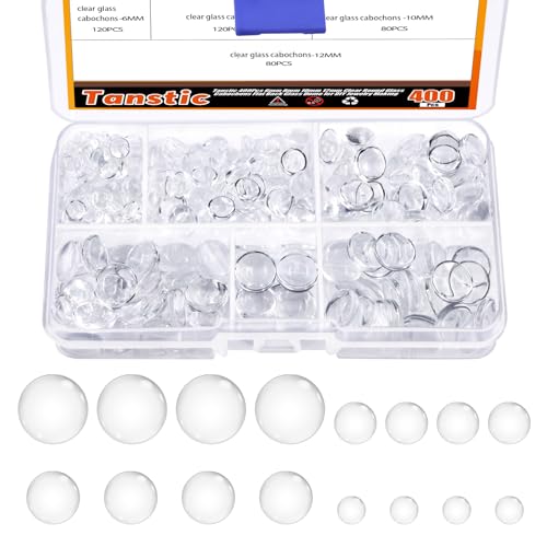 Cabochons en verre transparent pour créer vos bijoux et accessoires loisirs créatifs