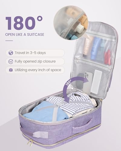 Image of LOVEVOOK 40L Travel Backpack Flight Approved Carry on Backpack,3 Packing Cubes,Waterproof Personal Item Travel Bag,TSA Carry on Luggage Suitcase Travel Essentials,Gifts for Women & Men,fits 17 inch Laptop