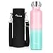 Ryaco Botella de Agua aislada al vacío de Acero Inoxidable 560ml 750ml 1000ml, diseño de Pared Doble para Mantener Sus Bebidas Caliente y Fría, Sin BPA, Ideal Botella de Agua Deportiva