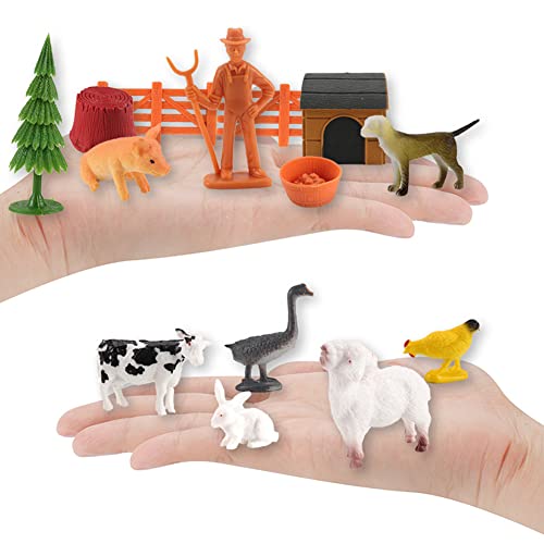 Uposao Bauernhoftiere Tierfiguren,16 Stück PVC Kunststoff Realistische Bauernhof Spielzeug Spielfigurenset Party Favors… – Bild 4