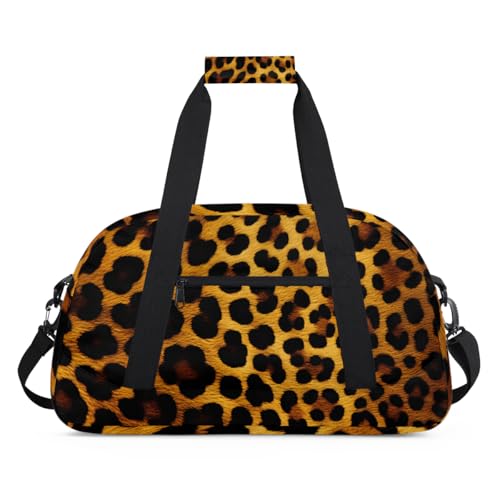 Fashion Print Leopard Personalized Duffel Bag Weekend Overnight Travel Bag Sports Waterproof Gym Bag Lightweight Dance Bag2