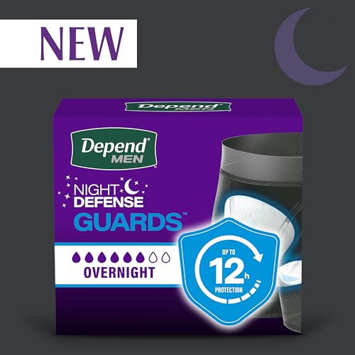 Image of Depend Guards Incontinence Pads for Men, Overnight Absorbency, 84 Count