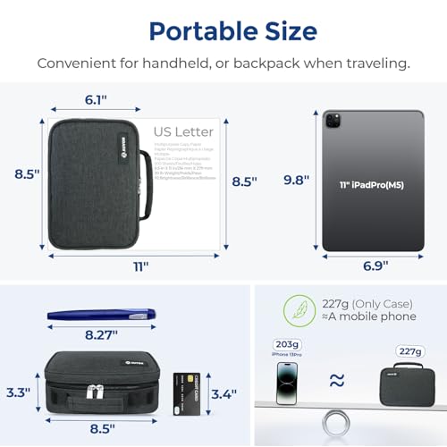 AUVON Large Insulin Cooler Travel Case, Longer Cooling Effect with 4 * 160g Ice Packs, Compact Medication Cooler Bag for 8 Insulin Pens and Diabetic Supplies, Ideal Travel Partner with Handle Design