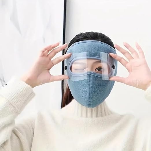 Image of MSA Winter Windproof Mask Coldproof Washable Thickened Electric Car Dustproof Goggles Breathable Protective Warm Mask For Men And Women (pack of 1) Multicolor