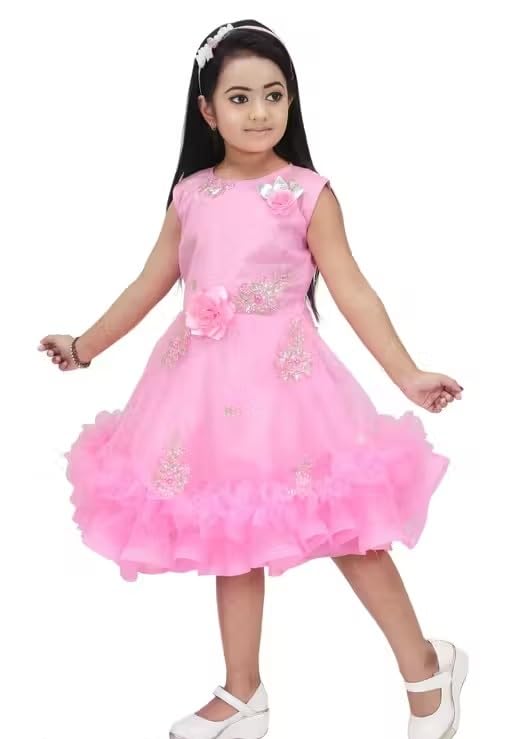 Image of Chic Cotton Blend Party Dress for