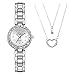 CPNG,Business Casual Quarzuhr mit Halskette Damenschmuck Geschenkkombination, Frauenuhren Damenuhr Geschenk für Frauen Damen, Uhr + Halskette, das beste Geschenk (F)