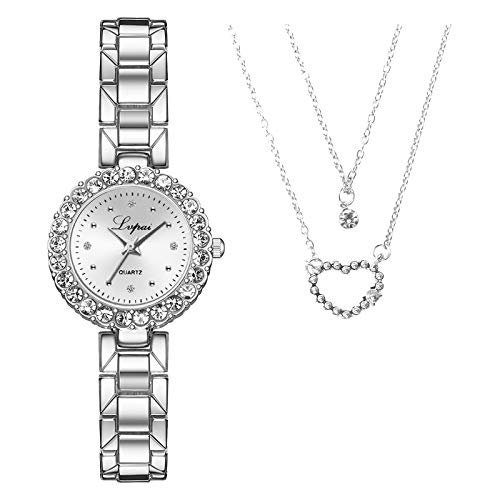 Gifts For Women Mom Wife Girlfriend Birthday Anniversary Graduation - Appolus Watch Necklace Earrings Gift Set With Cubic Zirconia Stones