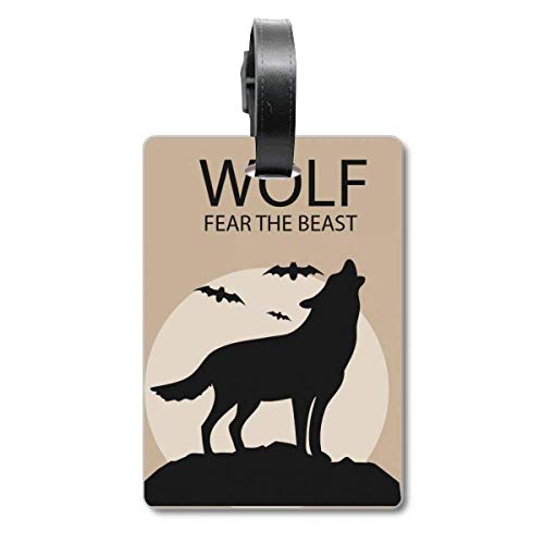 Étiquette valise voyage loup fantôme Halloween citrouille anti-perte pour bagage cabine