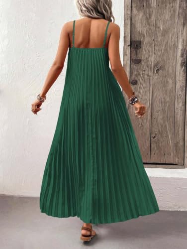Image of Women's Summer Maxi Dress Spaghetti Strap Long Beach Sun Dress