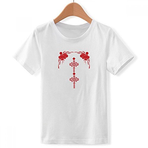 T-shirt Lanterne Rouge Noeud Chinois pour Garçon : Confort XXL au Quotidien