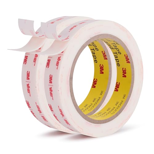 3M Double Sided Tape, 3/4” x 10.8Ft, 4950, White, 2 Pack