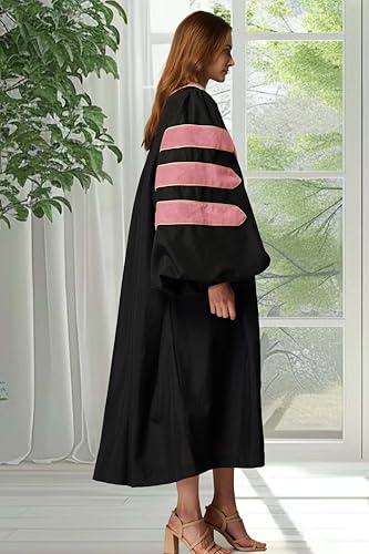 Image of MyGradDay Unisex Deluxe Graduation Doctorate Robe with Gold Piping Available for Customization