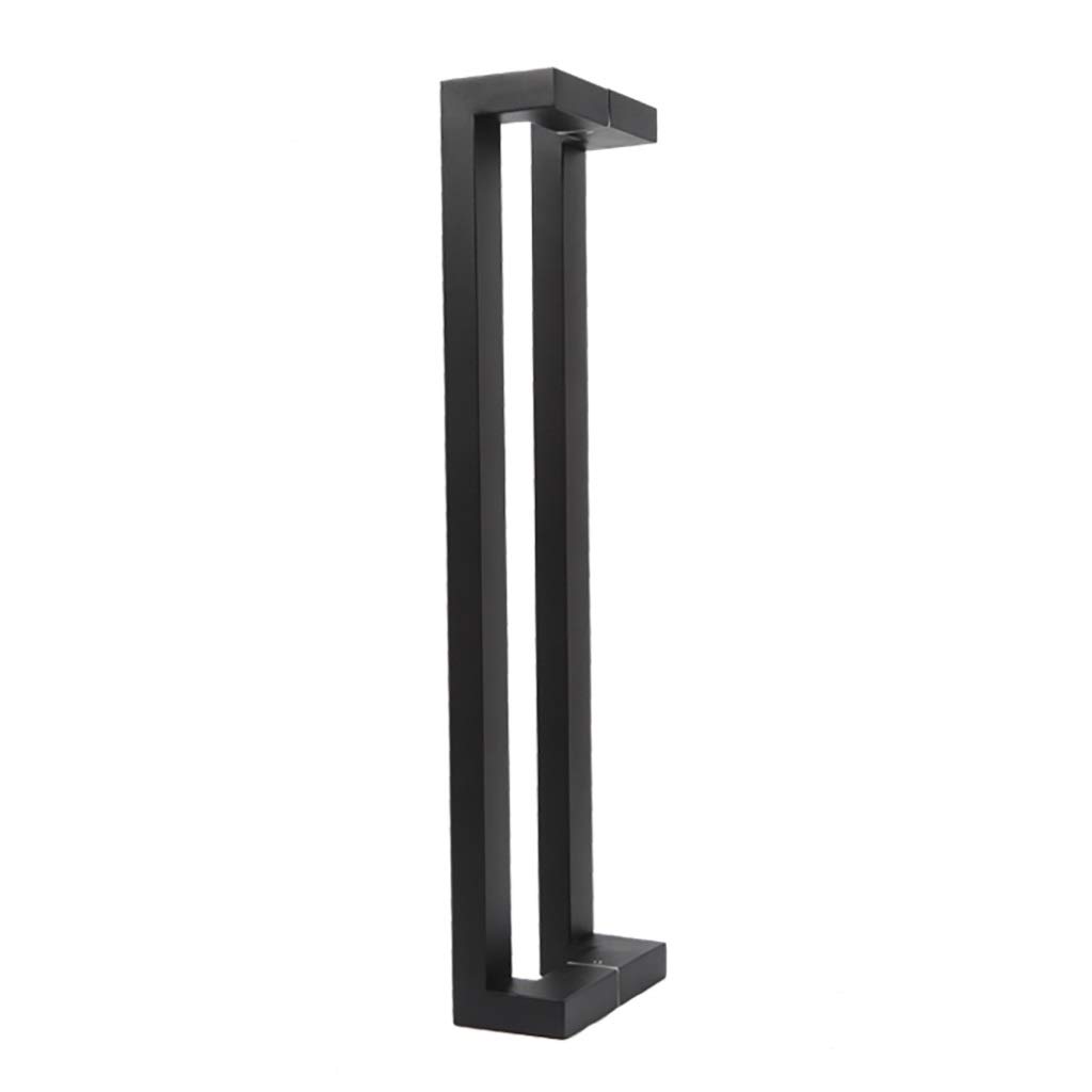 Poignée de porte coulissante tube carré acier inoxydable poignée porte verre noir 120cm