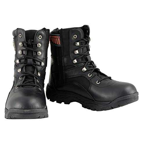 Milwaukee Leather Men's Premium Leather Swat Style-Tactical Lace-Up Biker Boots MBM2