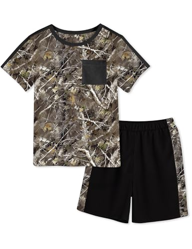 Qetobolly Kids Clothes Boys 2-Piece Camo T-Shirt and Shorts Set Boys Outfits Size 6 Casual Sportswear