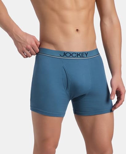 Image of Jockey 8009 Men Super Combed Cotton Rib Solid Boxer Brief with Ultrasoft and Durable Waistband