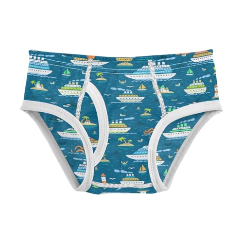 Boys' Exclusive Briefs Toddler Underwear 95% Combed Cotton Boxerbriefs 2T Ship and Ocean Pattern 22
