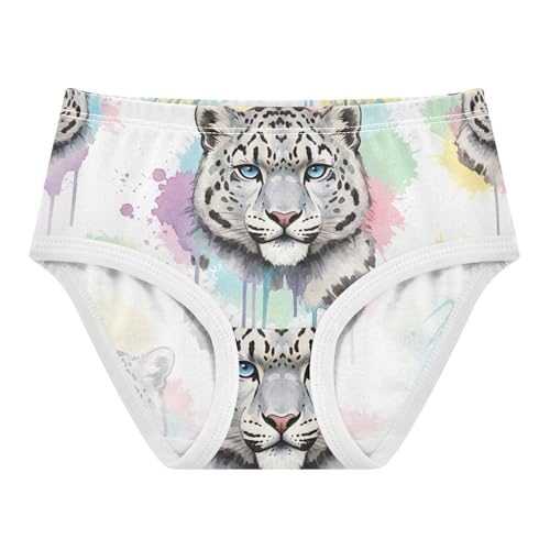 Colorful Snow Leopards Rainbow Toddlers Underwear Floral 2t Cotton Cute Panties Girl Stylish Kids Briefs Undies