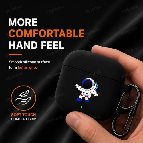 Image of Anvique Silicone Case for OnePlus Buds 4 Pro,Shockproof Protective Cover, Scratch Resistant, Lightweight, Precise Fit with Charging Access (Astronout)