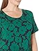 Amazon Essentials Women's Plus Size Short-Sleeve Waisted Maxi Dress, Green Navy Abstract Floral, 4X