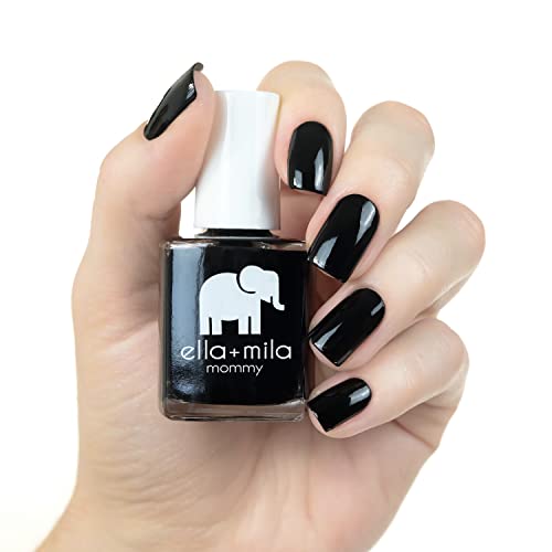 Ella+Mila Professional Nail Polish - Quick Dry Nail Polish - Long-Lasting & Chip-Resistant Nail Polish (Mommy Collection - Lights Out - 0.45 Fl Oz Each) #TOP2