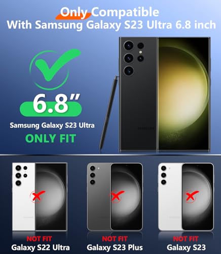 Temdan for Samsung Galaxy S23 Ultra Case Waterproof with Built-in Screen Protector 360 Full Body Shockproof Dustproof for Samsung S23 Ultra 5G Phone Case Heavy Duty Protective Black