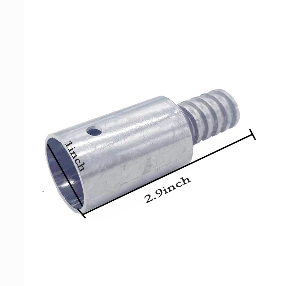 Wymiana końcówki gwintowanej - zestaw naprawczy ultra gwintowanej końcówki - metalowe końcówki gwintowane do 1-calowych drewnianych lub metalowych słupków - 2 PC - aluminium