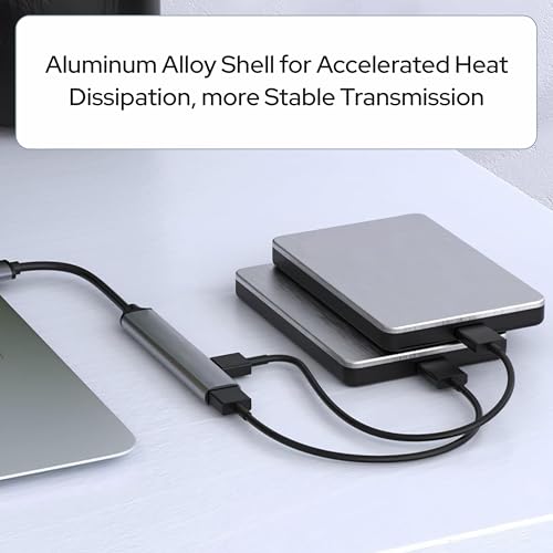 Image of TAG 4-in-1 Type C USB Hub Multiport Adapter, USB Hub with Aluminium Shell, 1 x USB 3.0 & 3 x USB 2.0 for PC, MacBook, Mac mini, iMac, Tablet, and Mobile Phones (HUB A+C)