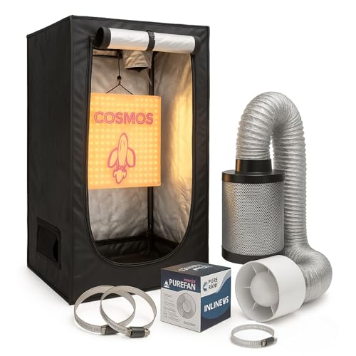 Weedness Grow Box - Juego completo de luces led (120 W, 60 x 60 x 160 cm, para cultivo en interiores)