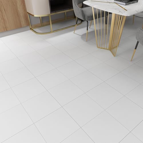 フロアタイル 大理石 【66枚入3.8畳】クッション フロア マットフローリング タイル 貼るだけ 置くだけ フロリングシート 床材 耐久性強 賃貸OK 玄関 洗面所 防水 店舗 廊下 DIY 床 リメイク シート 床材(30.5CMx30.5CM ホワイ