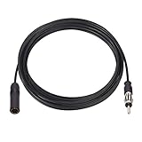 Bingfu Car Radio Antenna Extension Cable 20 feet Vehicle FM AM Radio Car Antenna Extension Cable Cord DIN Plug Connector Coaxial Cable for Vehicle Truck Car Stereo Head Unit CD Media Receiver Player