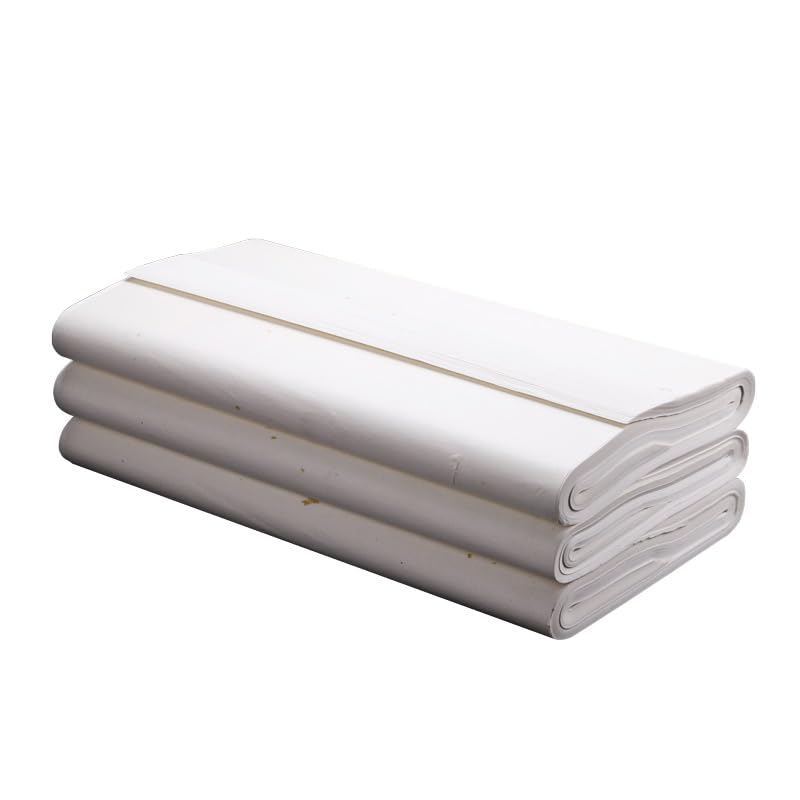 MIUYTRN Pół dojrzały pędzel papierowy Xuan malowanie kaligrafii Papier początkujący uczeń surowy papier ryżowy praktyka kaligrafii Papier cuicui(A4)