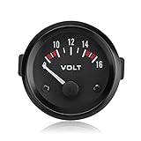 Hochwertiges Material: Das Auto-12-V-52-mm-Voltmeter besteht aus hochwertigem Aluminiumlegierungsmaterial und ist langlebig im Gebrauch.
