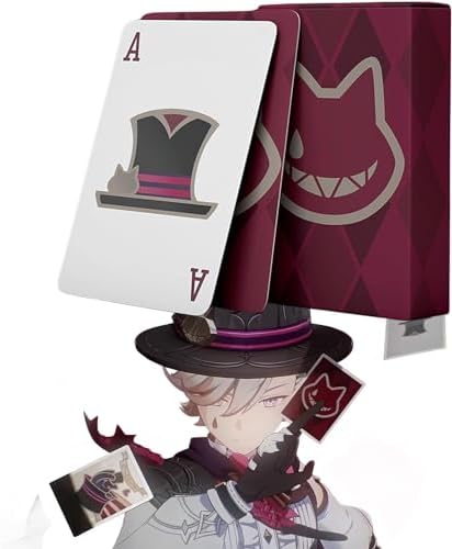ENTY Lyney - Cartas coleccionables de Genshin Impa, colección de accesorios de cosplay, 54 hojas para hombres (54 cartas)