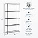 Honey-Can-Do SHF-01442 Storage Shelving, 5-Tier, Black