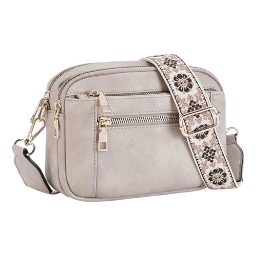 Sac à bandoulière pour femmes avec large sangle et pochette téléphone
