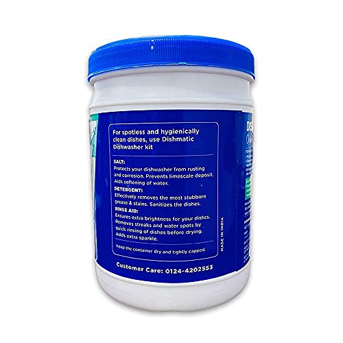 Image of Dishmatic Dishwasher Salt Automatic Dishwasher Salt Powder - 2 kg Regular Combo Pack for Spot-Free Clean Dishes Compatible with All Dishwashers (Pack of 2)