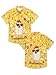 NLZI Farm Chicken Funny Hawaiian Shirt for Men Casual Button Down Short Sleeve Aloha Shirt Vacation Party Outfits Yellow