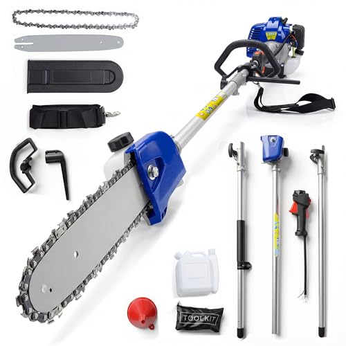 Garvee Gas Powered Pole Saw, 43CC 2-Stroke Gas Powered Pole