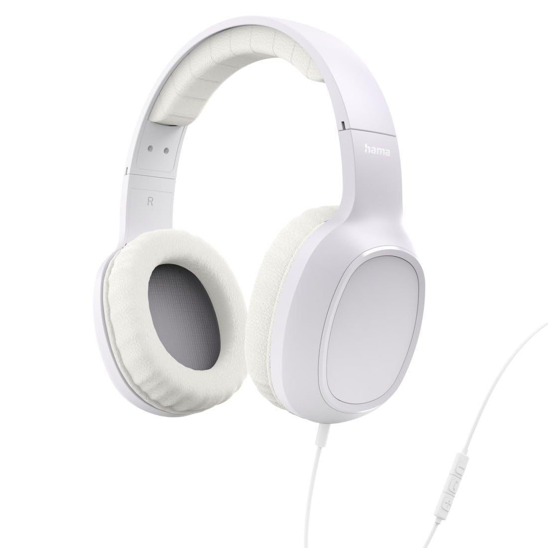 Hama, Fun C Headphones, On-Ear, Microphone, Cable Guide on One Side, USB-C, wht